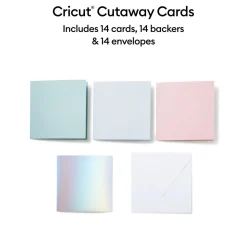 Cricut Papier Et Cartes|La Gamme Explore^Cartes à découper, collection Pastel- S40 (14unités)