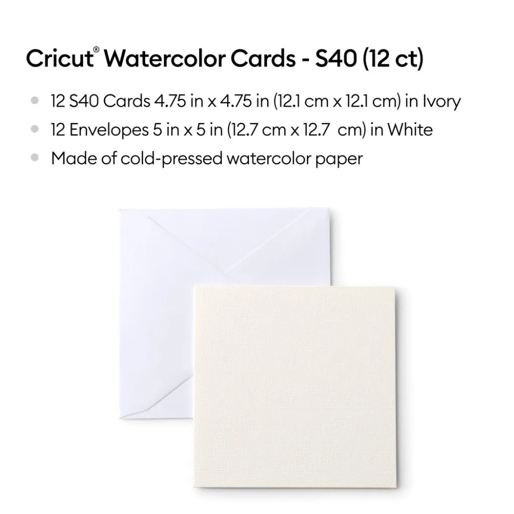 Cricut Papier Et Cartes|La Gamme Explore^Cartes aquarelle -S40 (12unités)