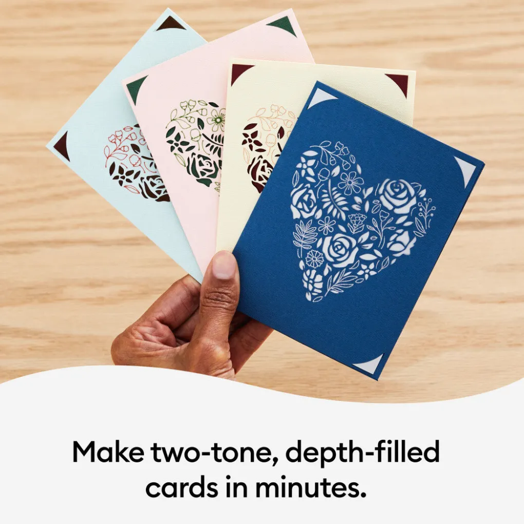 Cricut Papier Et Cartes|La Gamme Explore^Cartes avec insert, collection Rainbow Scales- S40 (35unités)