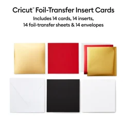 Cricut Papier Et Cartes|La Gamme Explore^Cartes avec insert de transfert de foil, collection Royal Flush- S40 (14unités)