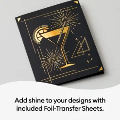 Cricut Papier Et Cartes|La Gamme Explore^Cartes avec insert de transfert de foil, collection Celebration- R40 (12unités)
