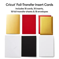 Cricut Papier Et Cartes|La Gamme Explore^Cartes avec insert de transfert de foil, collection Royal Flush- R10 (18unités)
