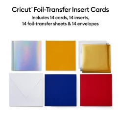 Cricut Papier Et Cartes|La Gamme Explore^Cartes avec insert de transfert de foil, collection Celebration- S40 (14unités)