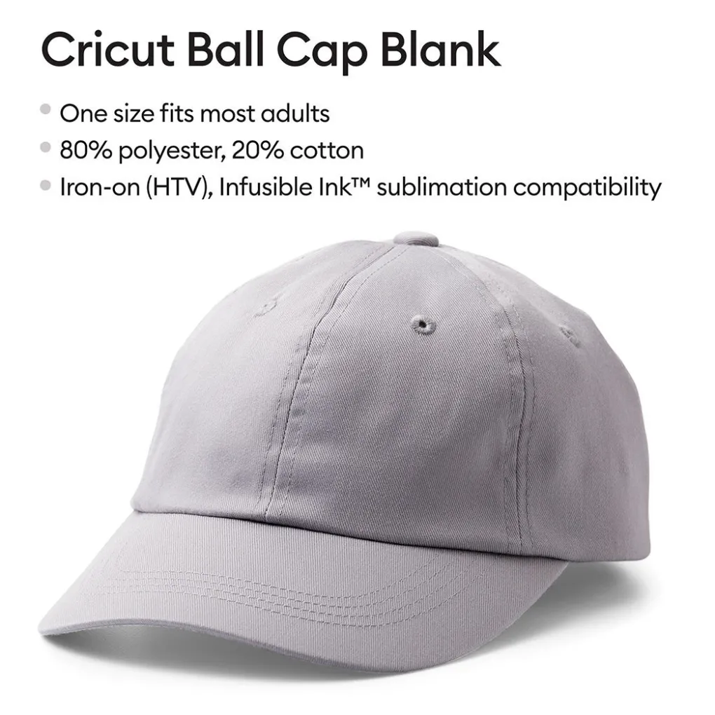 Cricut Supports Personnalisables|Infusible Ink^Casquette à personnaliser , Gris (1 unités)