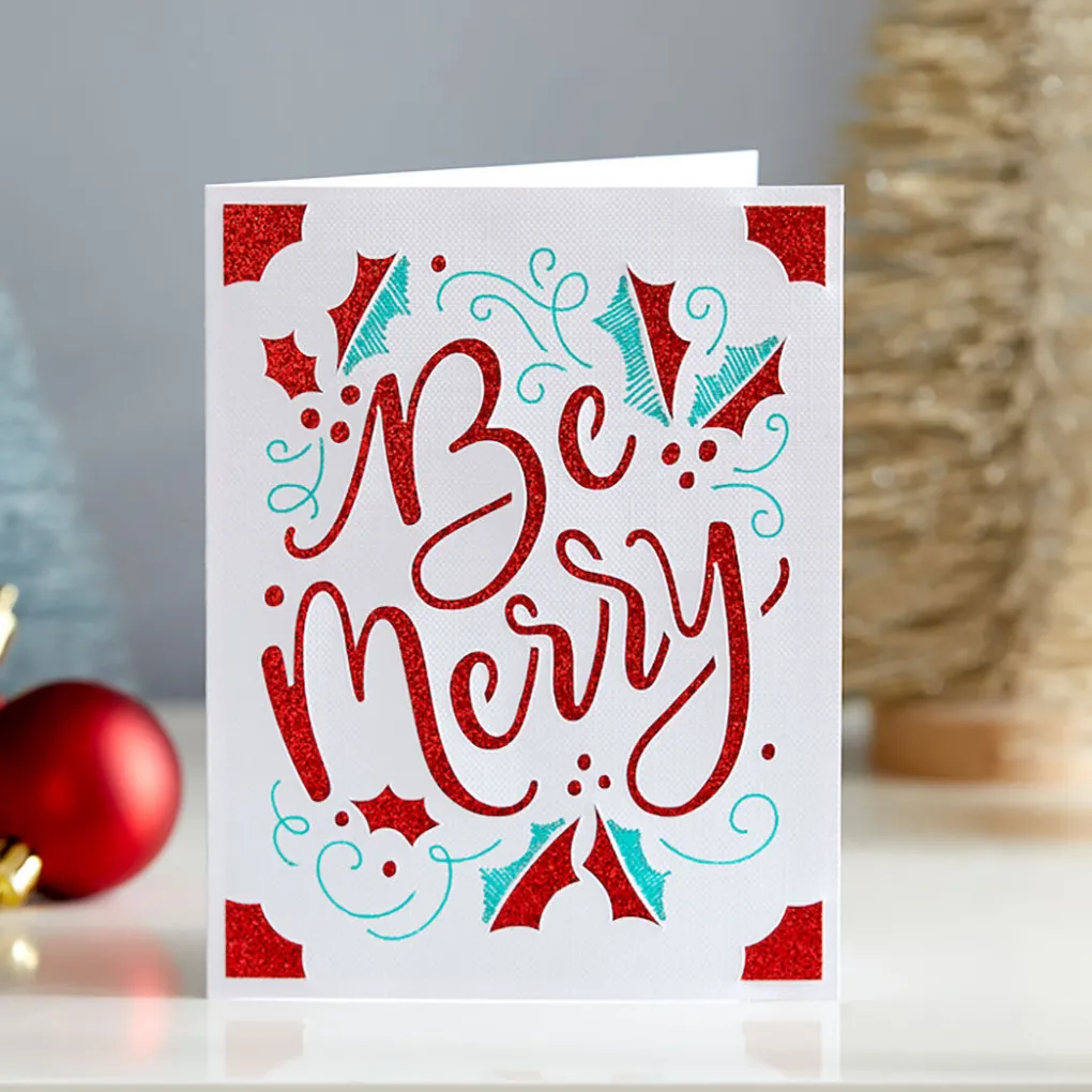 Cricut Papier Et Cartes|La Gamme Joy^échantillon d'insert de cartes Joy™, Paillettes et glamour
