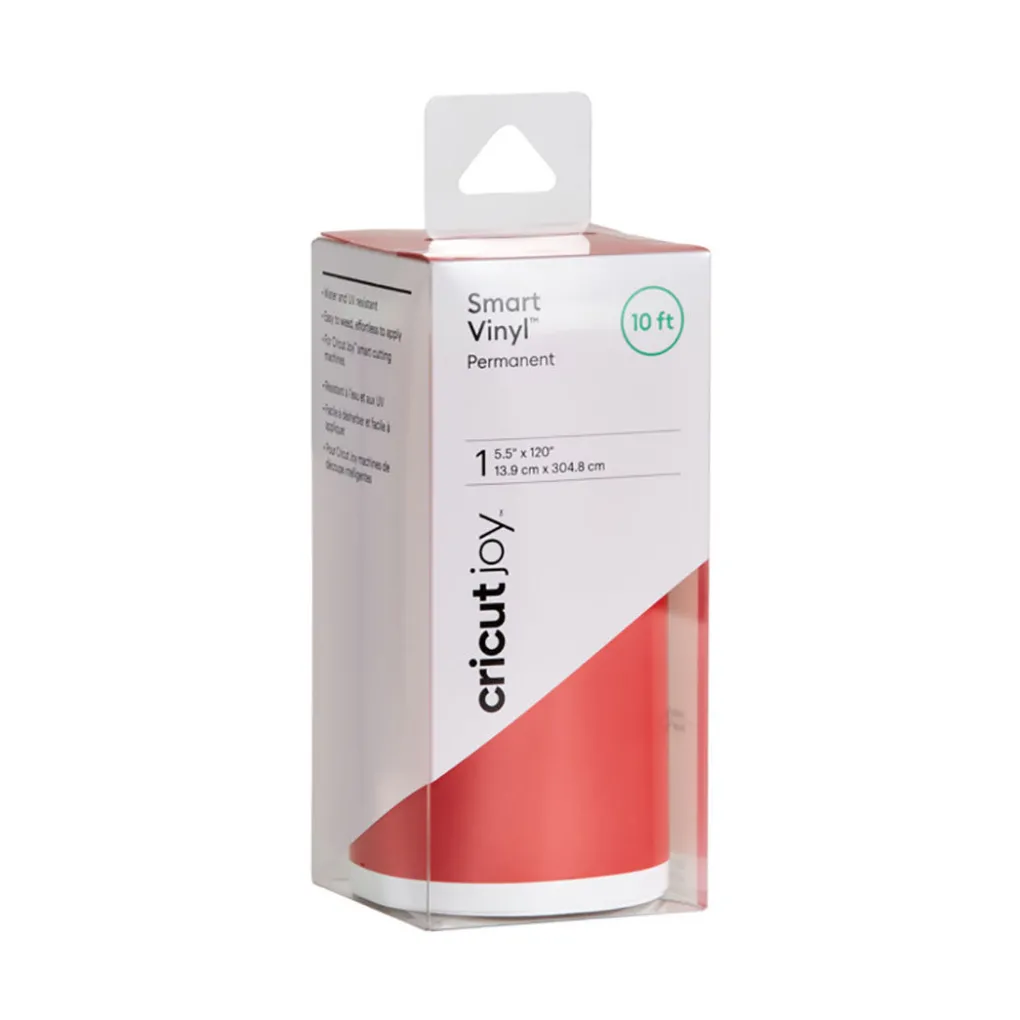 Cricut Vinyle^Joy™ Smart Vinyl™ - Rouleau permanent économique (3 m), Rouge Tomate