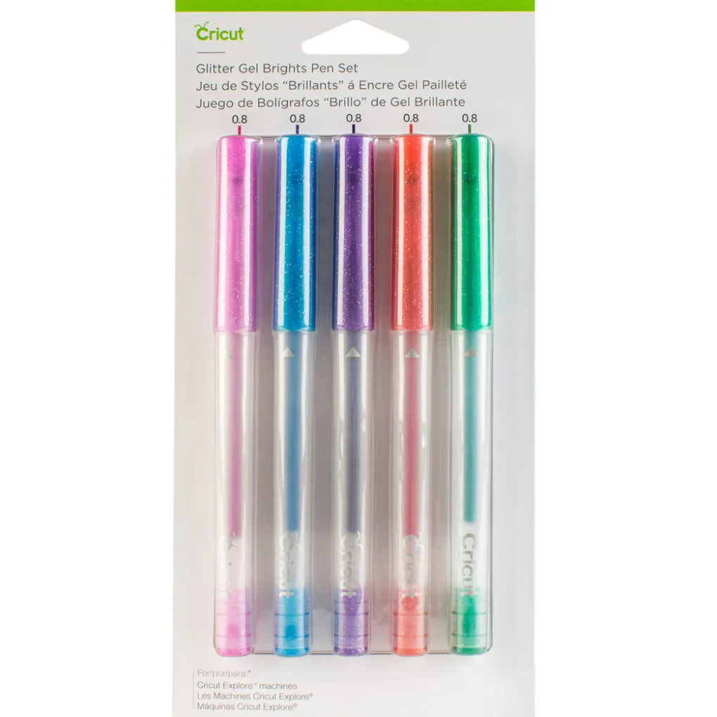 Cricut Stylos Et Marqueurs|Stylos Et Marqueurs^Ensemble de stylos à gel scintillant (boîte de 5)