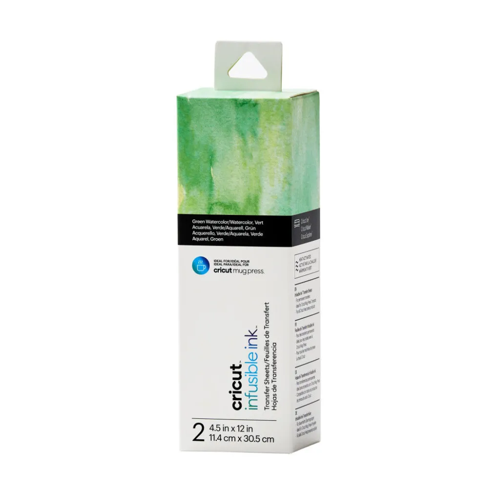 Cricut Infusible Ink^Feuilles de transfert Infusible Ink™ (2 unités), Vert Aquarela