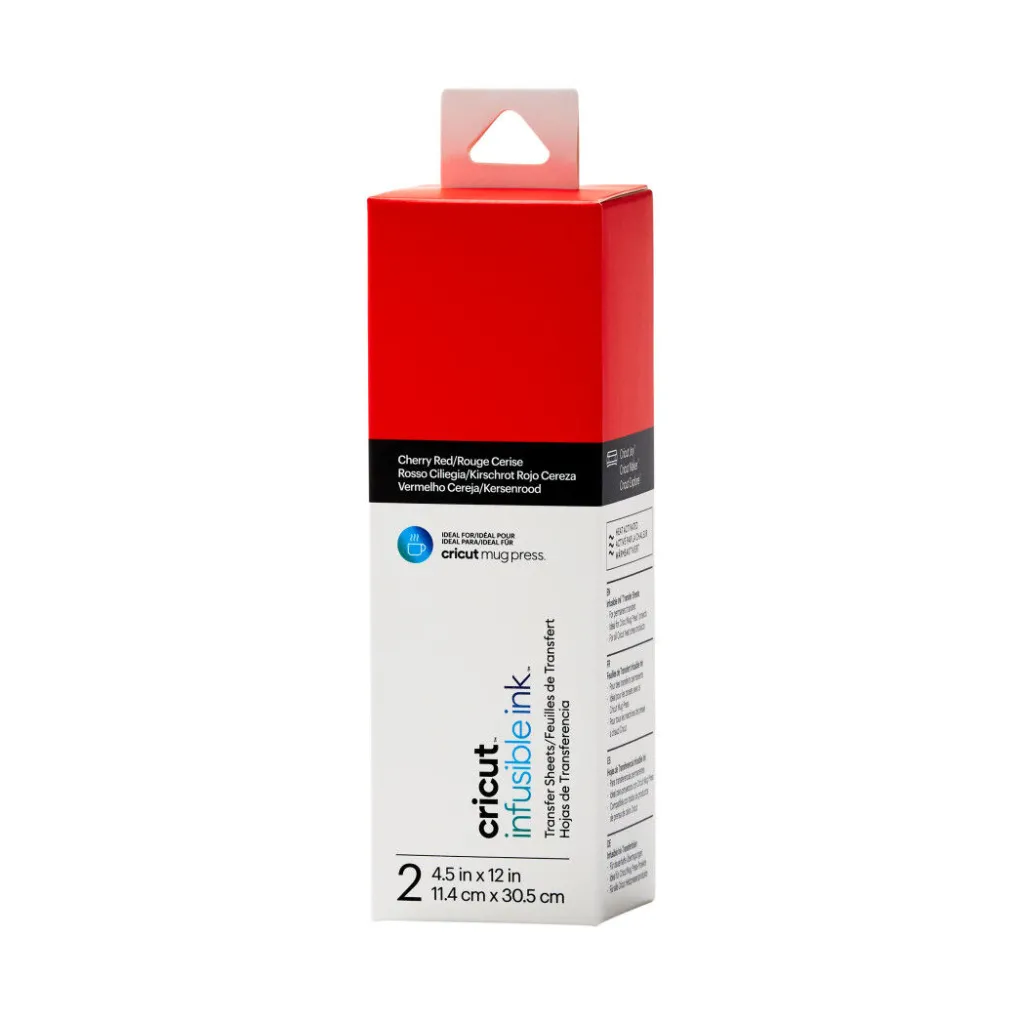 Cricut Infusible Ink^Feuilles de transfert Infusible Ink™ (2 unités), Rouge Cerise