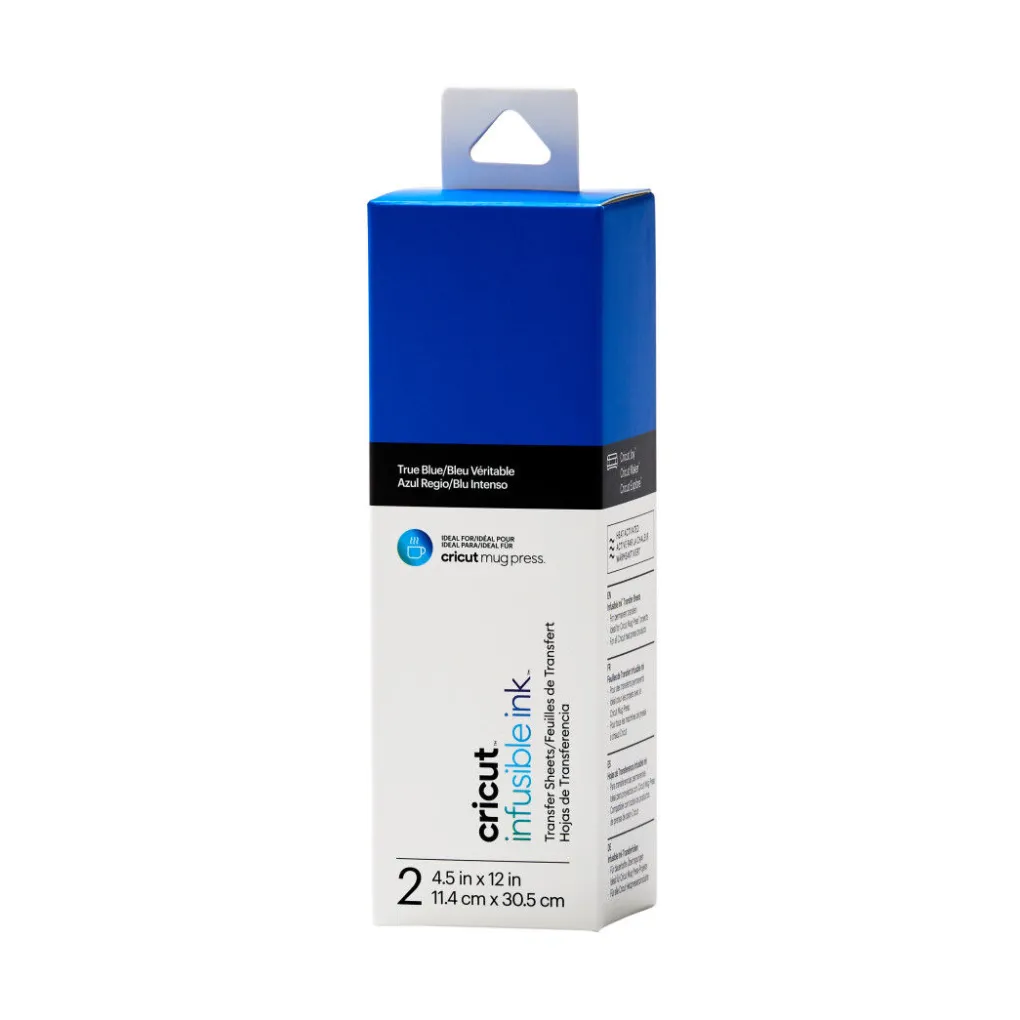 Cricut Infusible Ink^Feuilles de transfert Infusible Ink™ (2 unités), Bleu Véritable