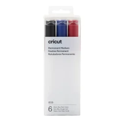 Cricut Stylos Et Marqueurs|Stylos Et Marqueurs^Feutres permanents 2,5mm, noir/bleu/rouge/vert (6unités)