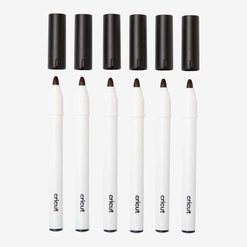 Cricut Stylos Et Marqueurs|Stylos Et Marqueurs^Feutres permanents 2,5mm, noir (6unités)