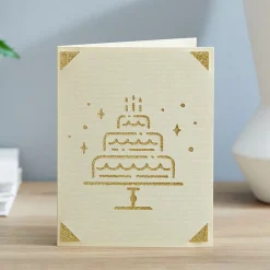 Cricut Papier Et Cartes|La Gamme Joy^Inserts de cartes Joy™, Crême/Or Paillettes