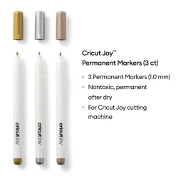 Cricut Stylos Et Marqueurs|Stylos Et Marqueurs^Marqueurs métalliques permanents Joy™ 1,0mm, or/argent/cuivre (3unités)