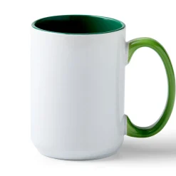 Cricut Infusible Ink|Supports Personnalisables^Mug biseauté en céramique à personnaliser - Vert Forét, 425 ml (15 oz) (1 unité)