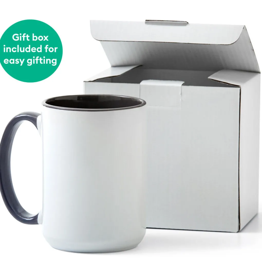 Cricut Infusible Ink|Supports Personnalisables^Mug biseauté en céramique à personnaliser - Gris, 425ml (15oz) (1unité)