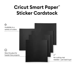 Cricut Papier Et Cartes|Gamme Smart Materials^Papier cartonné autocollant Smart Paper™, Noir