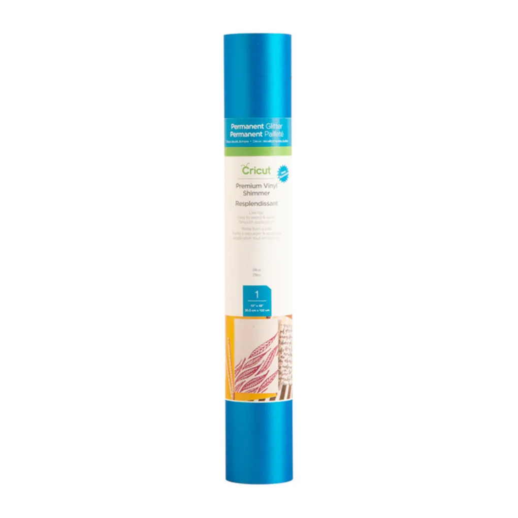Cricut Vinyle^Premium Vinyl™ Scintillant - Permanent, Bleu