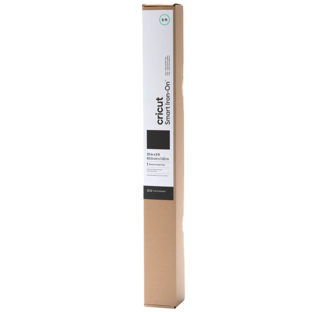 Cricut Thermocollant (htv)^Smart Iron-On™, Noir 63,5cm x 1,5m (25po x 5pi)