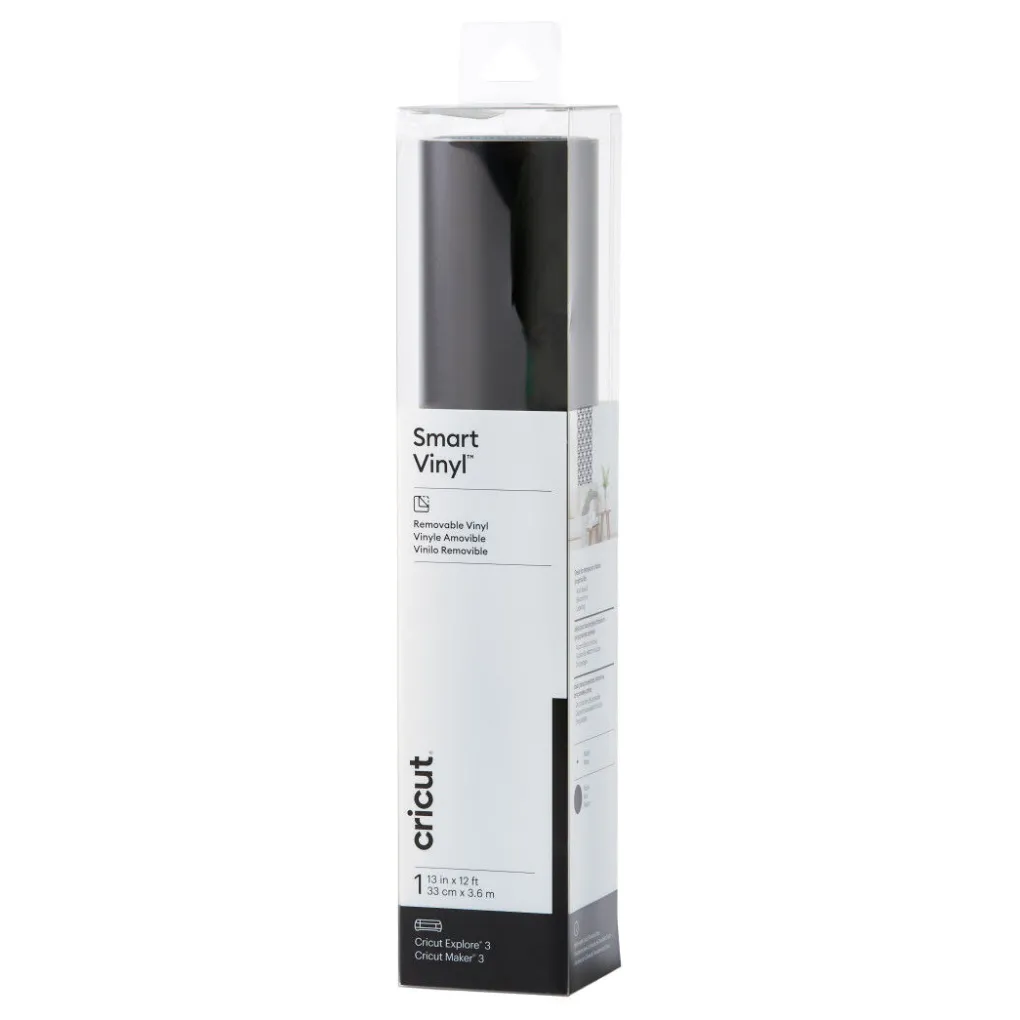 Cricut Vinyle^Smart Vinyl™ - Amovible, Noir (3,7m)