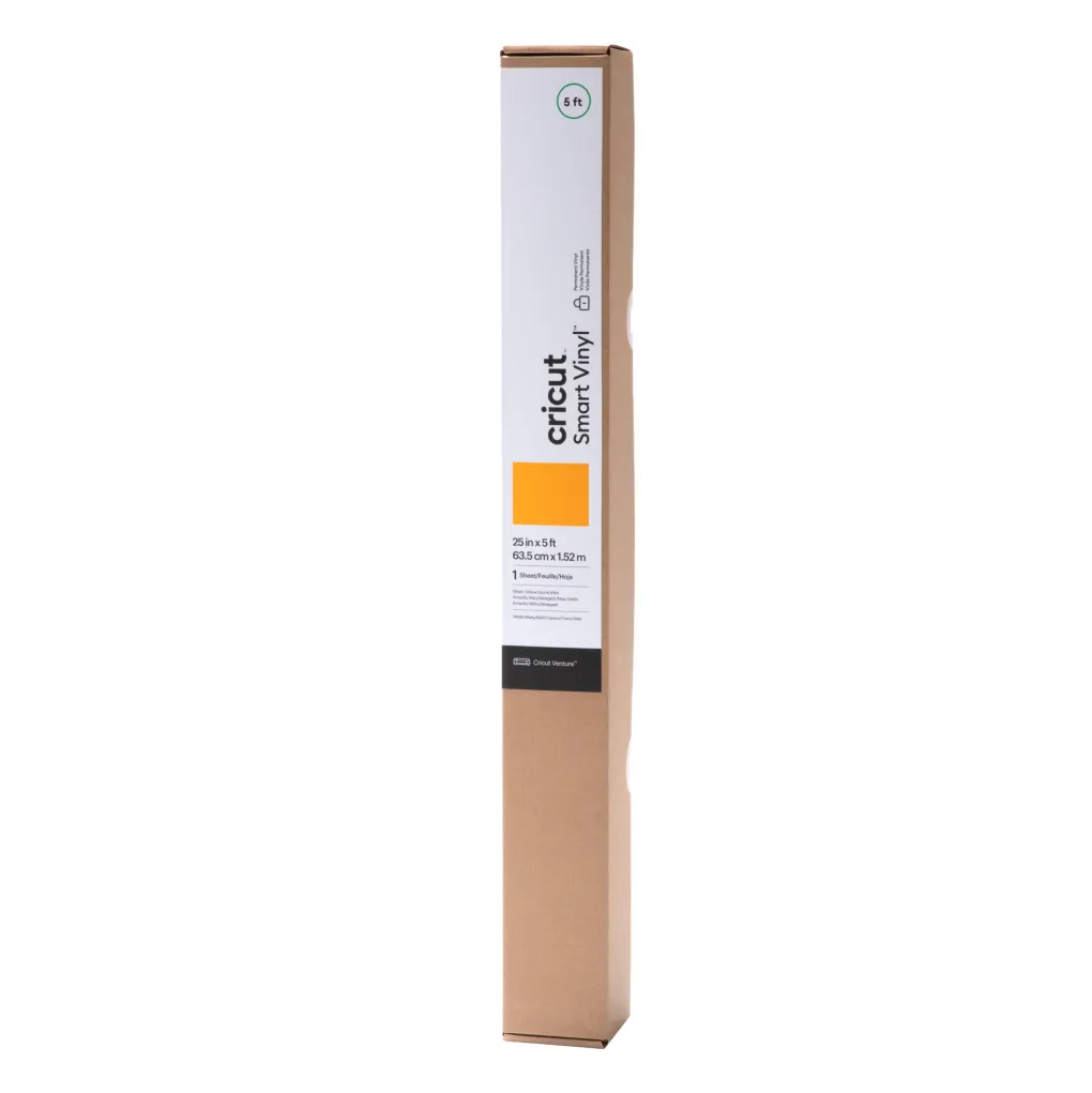 Cricut Vinyle^Smart Vinyl™ - permanent, Jaune Maïs 63,5cm x 1,5m (25po x 5pi)