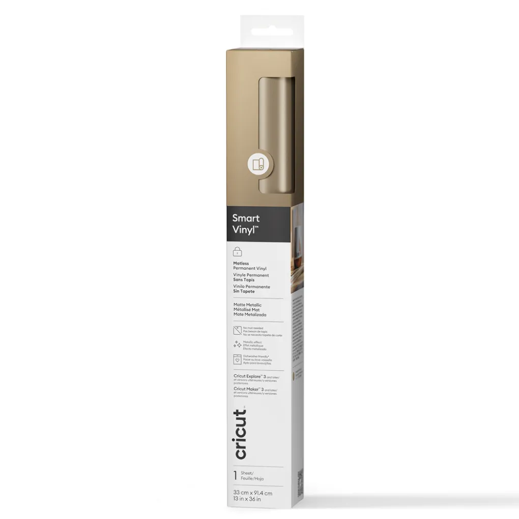 Cricut Vinyle|Gamme Smart Materials^Smart Vinyl™ Mat métallisé - Permanent (0,9m)