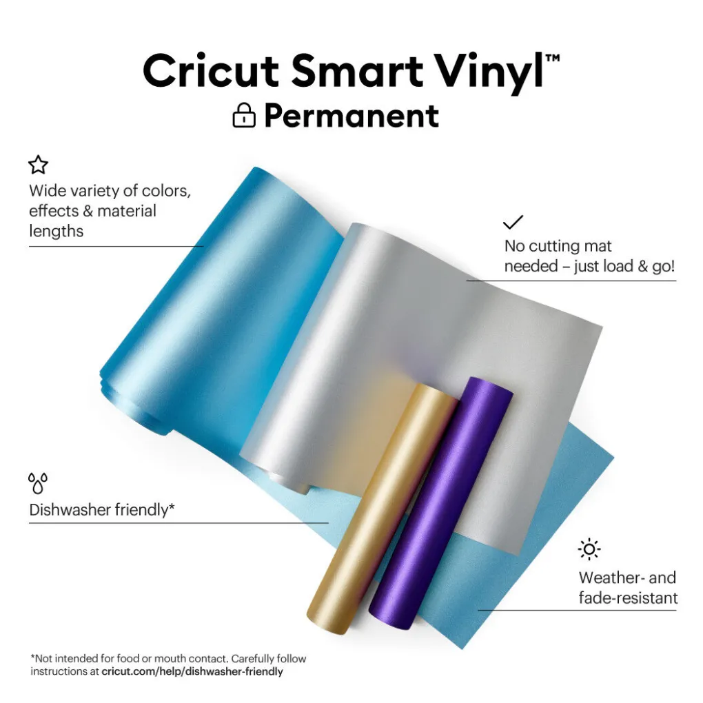 Cricut Vinyle|Gamme Smart Materials^Smart Vinyl™ Scintillant - Permanent (0,9m / 3pi)