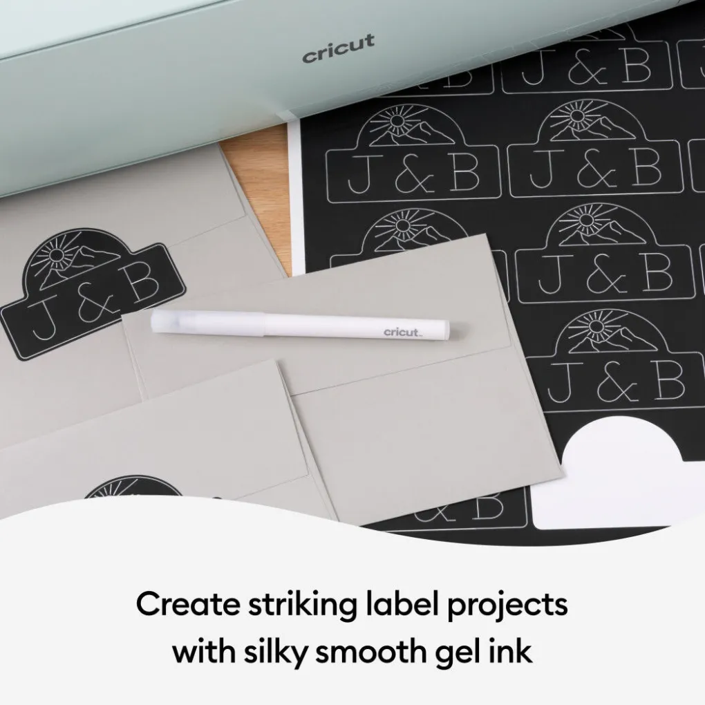 Cricut Stylos Et Marqueurs|Stylos Et Marqueurs^Stylo gel opaque 1,0mm, rose/blanc/orange/jaune/bleu (5unités)