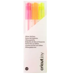 Cricut Stylos Et Marqueurs|Stylos Et Marqueurs^Stylos à encre gel pailleté Joy™ 0,8mm, fluo (3unités)