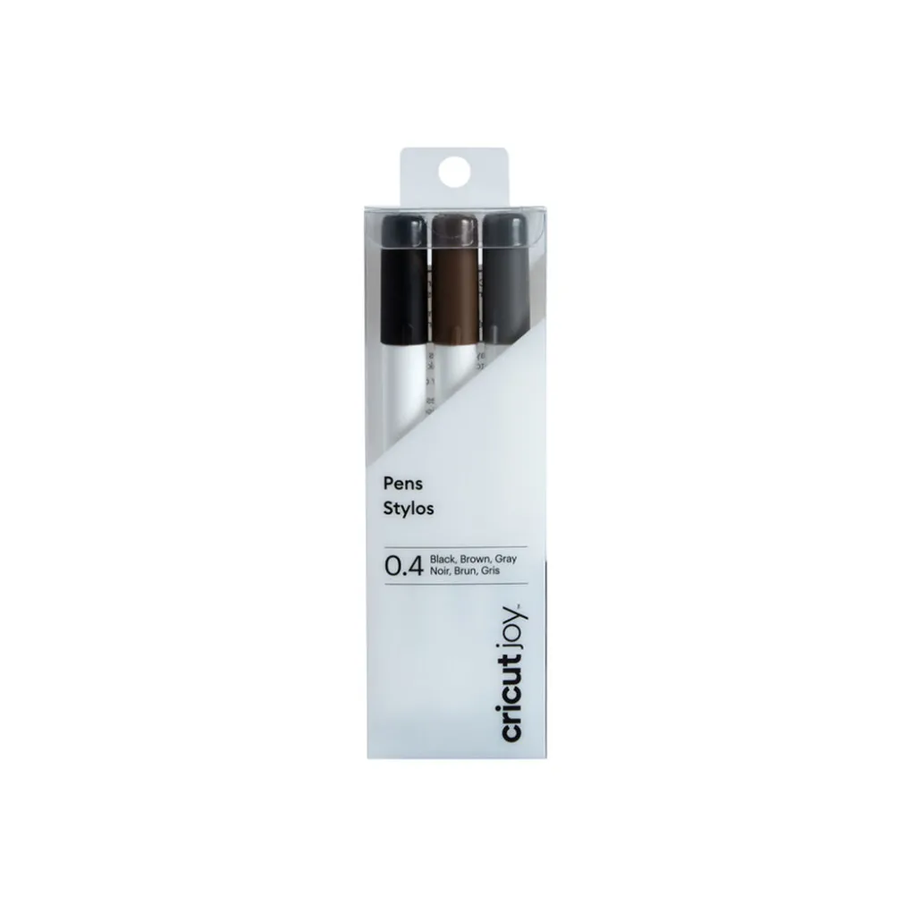 Cricut Stylos Et Marqueurs|La Gamme Joy^Stylos à pointe fine Joy™ 0,4, noir/marron/gris (3unités)