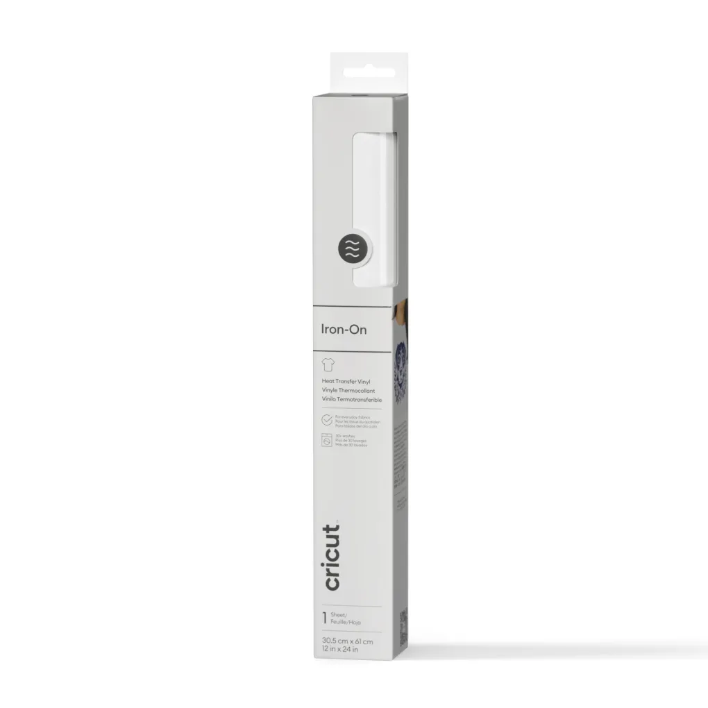 Cricut Matériaux|Thermocollant (htv)^Thermocollant (0,6 m / 2 po), Blanc