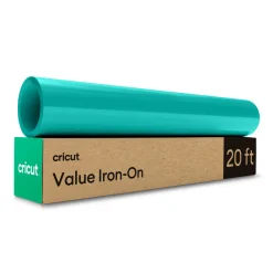 Cricut Matériaux Économiques^Thermocollant économique de 30,5 cm &times; 6 m (12 po &times; 20 pi), Bleu Sarcelle
