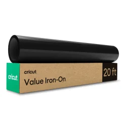 Cricut Matériaux Économiques^Thermocollant économique de 30,5 cm × 6 m (12 po × 20 pi), Noir