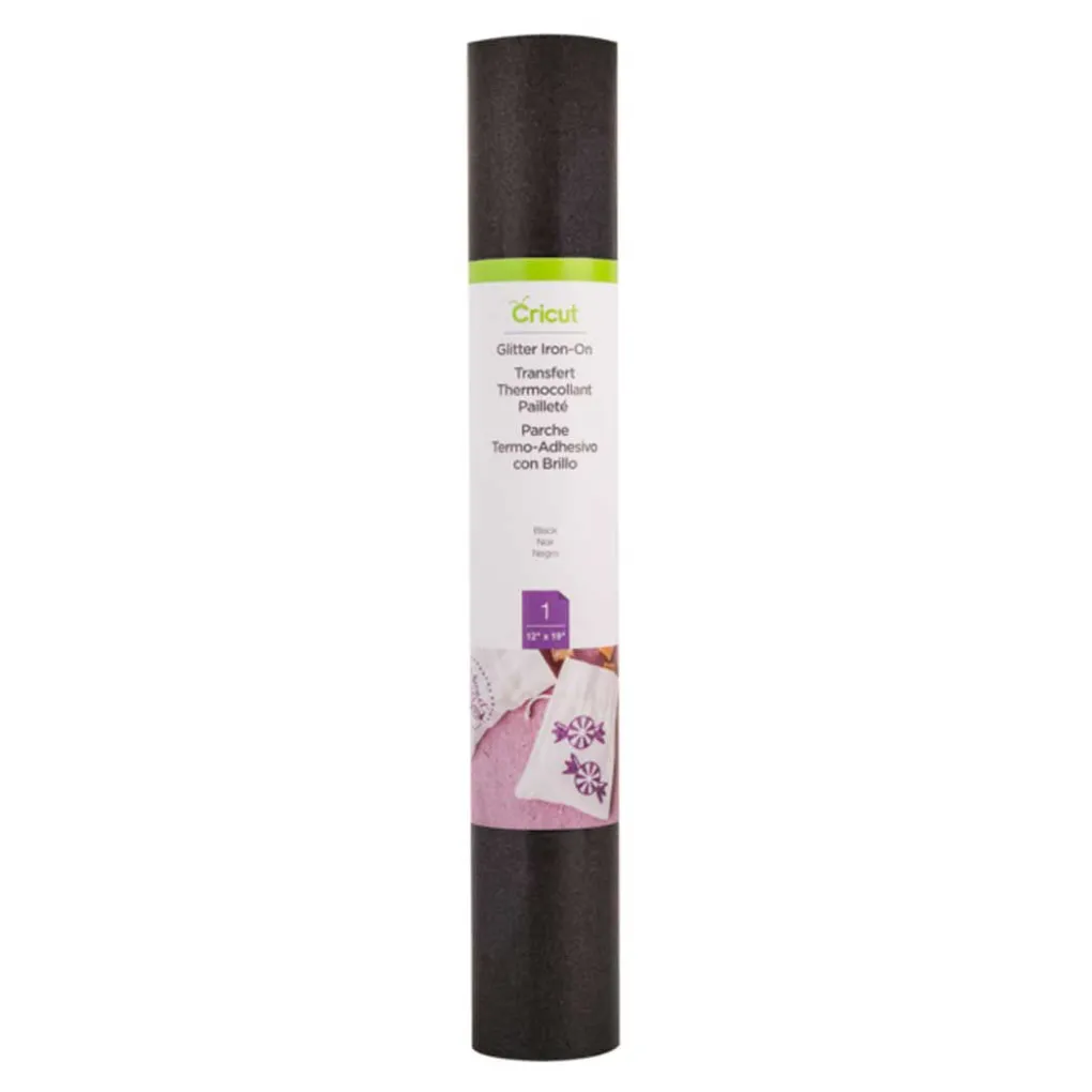 Cricut Thermocollant (htv)|Matériaux^Thermocollant pailleté en gros, Noir