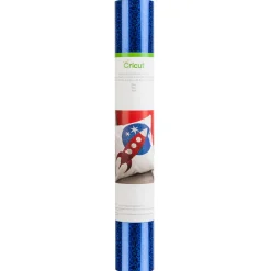 Cricut Thermocollant (htv)^Thermocollant scintillant holographique, Bleu, 30,5x 61