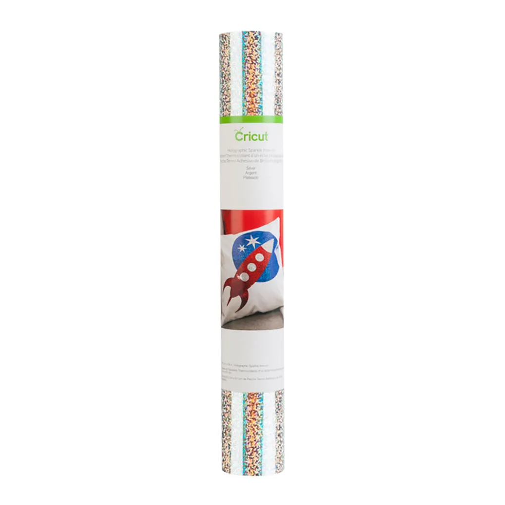 Cricut Thermocollant (htv)^Transfert scintillant holographique - Argent 12 x 24