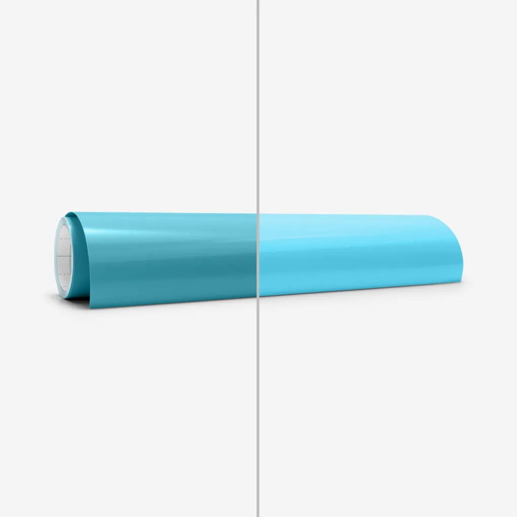Cricut La Gamme Explore|Matériaux^Vinyle avec couleur activée par le froid - Permanent, Turquoise - Bleu clair