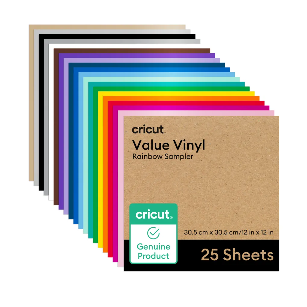 Cricut Matériaux Économiques|Vinyle^Vinyle économique, collection Rainbow (25 unités)