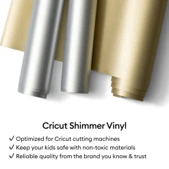 Cricut Vinyle^Vinyle scintillant - permanent (1,2 m / 4 pi), Argent